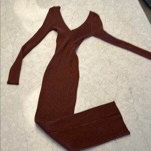 Hera Collection Brown Midi Dress